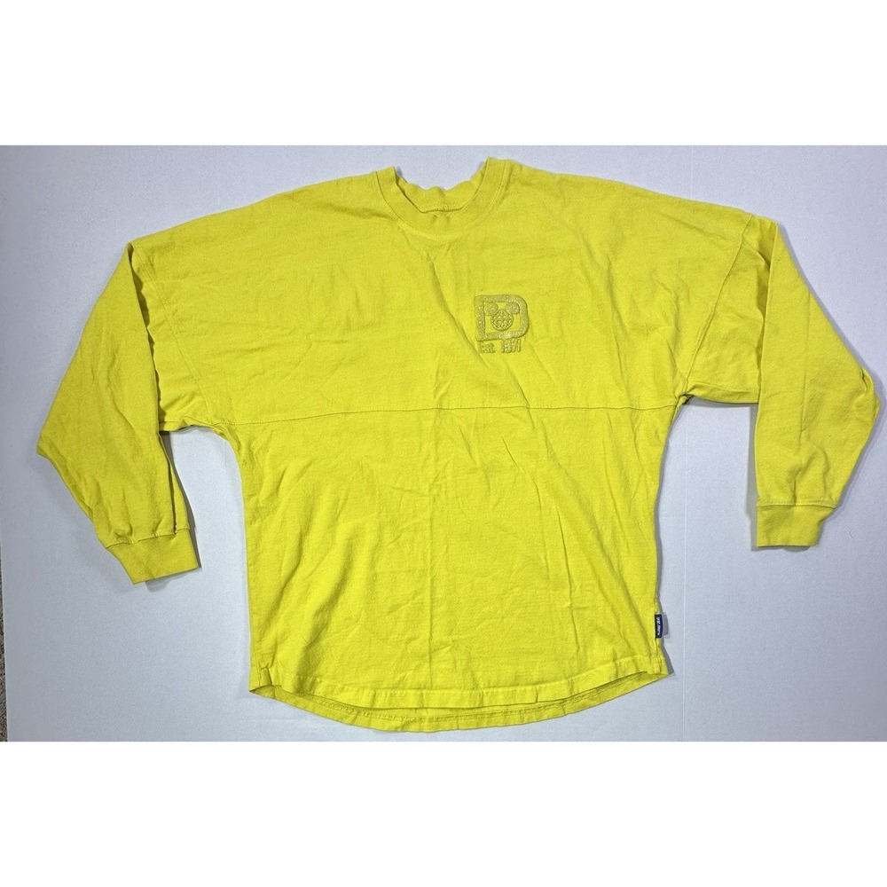 Disney Parks Spirit Jersey Walt Disney World Yellow Pullover M Glitter Logo